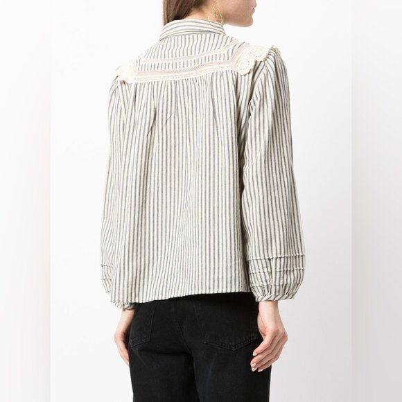 NWT Ba&Sh Anael striped blouse Size small - Picture 4 of 11
